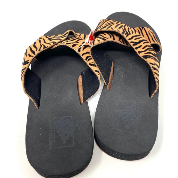 💖MEGA SALE💖VANS Sandal Animal Stripes Black Brown Multi Women's  VN0A4U1ZA2X - Picture 4 of 7